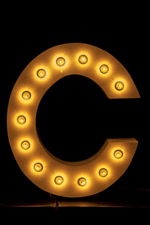 Font Type, C inscription from the Light..の写真素材