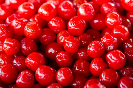 Cherries in syrup,Making cherry jam, cherries in a cyrupの写真素材