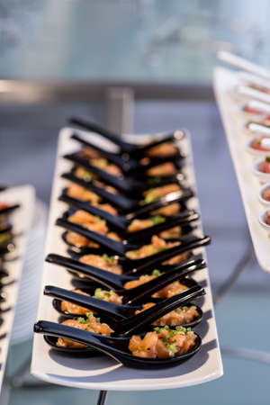 canapes on toothpicks , appetizer, pinchos , spanish food ,delicious finger food,