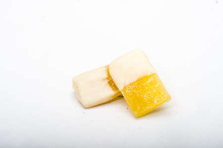 Banana, chocolate coated banana slice, etc.の写真素材