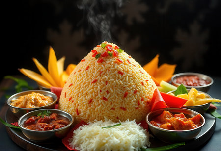 Indian Traditional Cuisine - Assorted Assorted Saffron Riceの素材