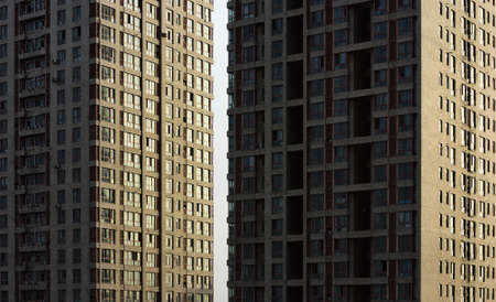 Windows and tall buildings in city