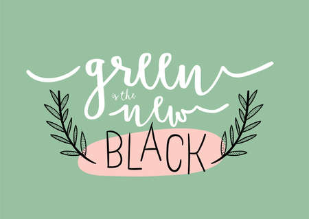Zero waste life quote. Trendy hand drawn cute lettering in scandinavian simple style. Vector. Go greenのイラスト素材