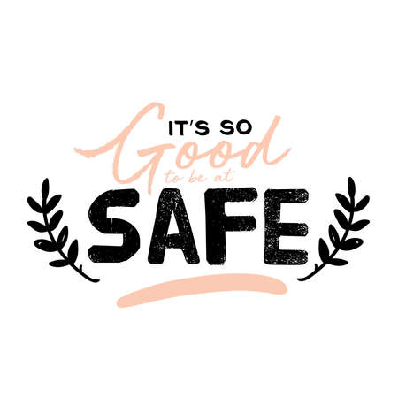 Set of hand lettering with Coronavirus messages for stay home. Protect from Covid-19 epidemic handwritten hashtag. Self-isolation and quarantine phrases for social media, banners, web, stickers, tagsのイラスト素材
