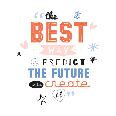 Motivational typography poster with cool quote and funny illustration. Trendy cute lettering with elements. Perfect for t shirt design, posters, stickers, banners, cards. Scandinavian style.のイラスト素材