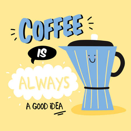 Motivational typography poster with cool quote and funny illustration. Trendy cute lettering with elements. Perfect for t shirt design, posters, stickers, banners, cards. Scandinavian style.のイラスト素材