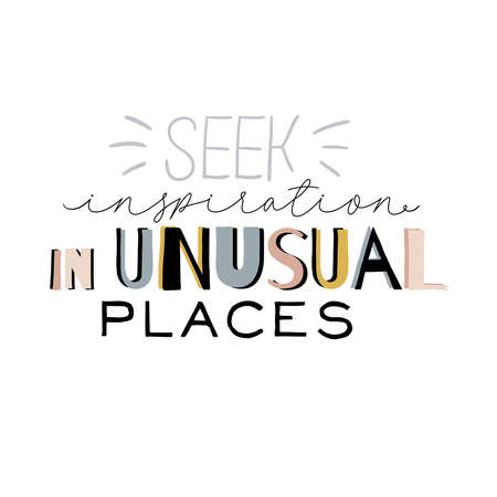 Motivational typography poster with cool quote. Isolated on white background. Trendy and cute lettering. Perfect for t shirt design, posters, stickers, banners, cards. Scandinavian style.のイラスト素材