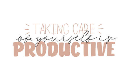 Motivational typography poster with cool quote. isolated on white background. Trendy and cute lettering. Perfect for t shirt design, posters, stickers, banners, cards. Scandinavian style.のイラスト素材