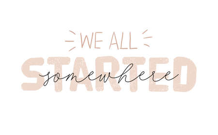 Motivational typography poster with cool quote. isolated on white background. Trendy and cute lettering. Perfect for t shirt design, posters, stickers, banners, cards. Scandinavian style.のイラスト素材