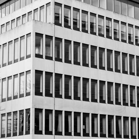 A multitude of windows in an office block in Southampton, UK.のeditorial素材