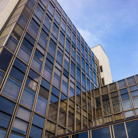 A glass sided office building taken in Southampton, Hampshire, UK のeditorial素材