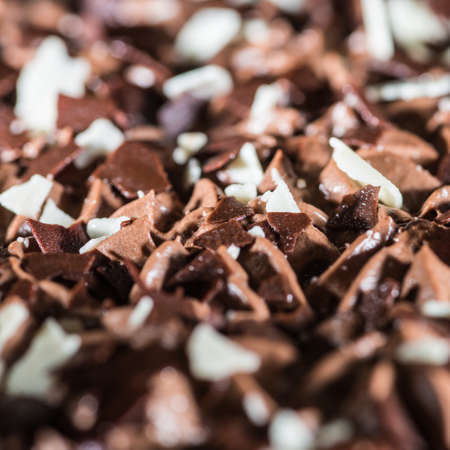A macro shot of a chocolate cake の写真素材