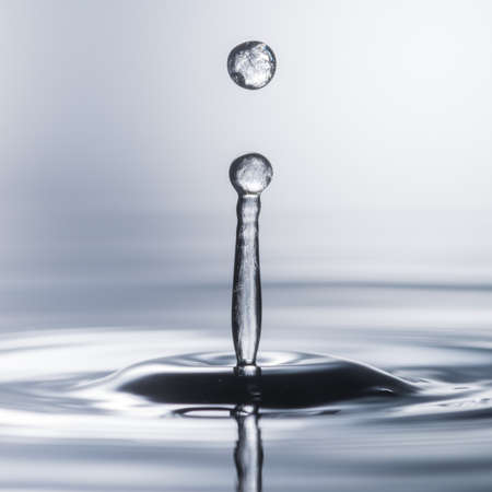 A macro shot of a water spike with a water droplet 