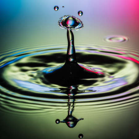 An abstract  shot of a water drop collision 