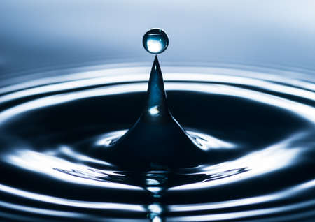 An abstract macro shot of a water splash.の写真素材