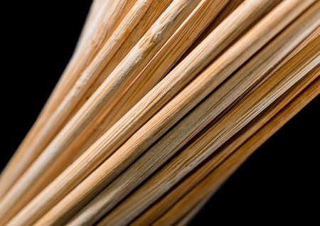 An abstract macro shot of some wooden toothpicks.の写真素材