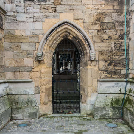 A shot of a stone archway at Holyrood church in Southampton, Hampshire, England.の写真素材