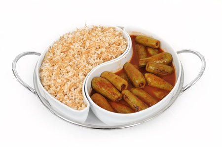 lebanese food of stuffed zucchini with riceの写真素材