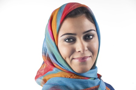 beautiful arabian lady wearing hijab 