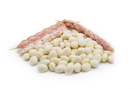 White Beans isolated on white background 