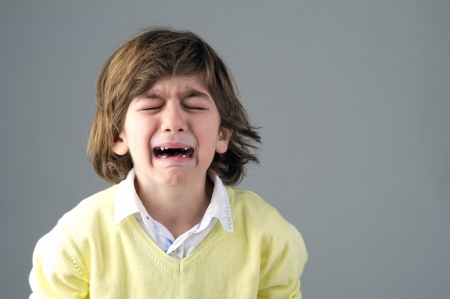 Beautiful young child crying