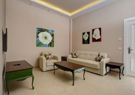 living room in a hotelの写真素材