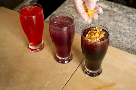 Arabian juice of jallab served in holy month ramadanの写真素材