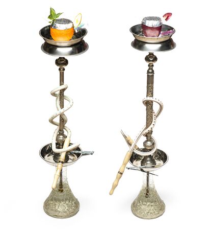 Shisha isolated on white background, Hookah,