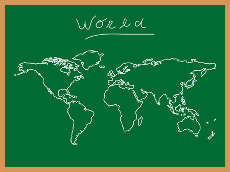 world map at school, abstract  art illustrationのイラスト素材