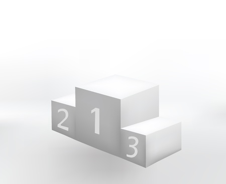 3D Podium isolated on whiteのイラスト素材