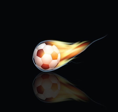 Burning Soccer Ballのイラスト素材