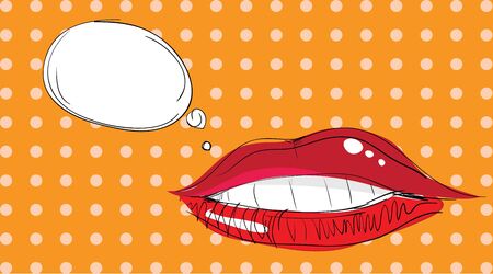 Lips Pop Art のイラスト素材