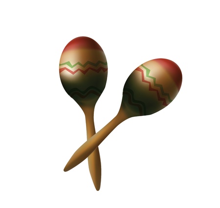 Realistic Mexican Maracas のイラスト素材
