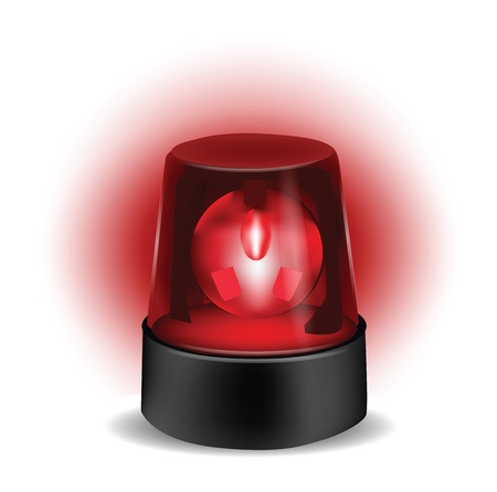 Red Flashlight isolated on white のイラスト素材