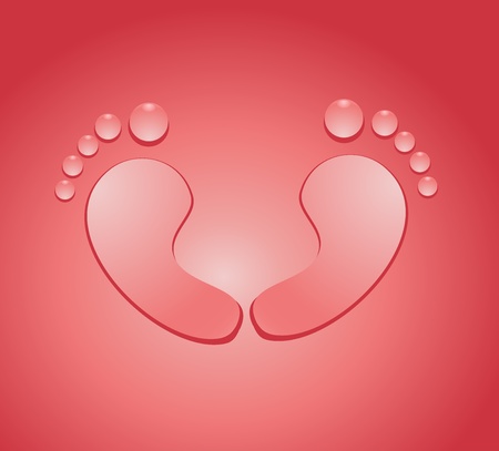 Water drops heart shape のイラスト素材