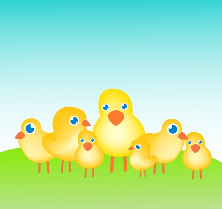 Chicken cubs のイラスト素材