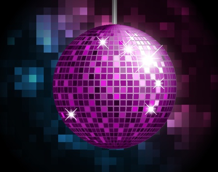 Party Atmosphere with disco globe のイラスト素材