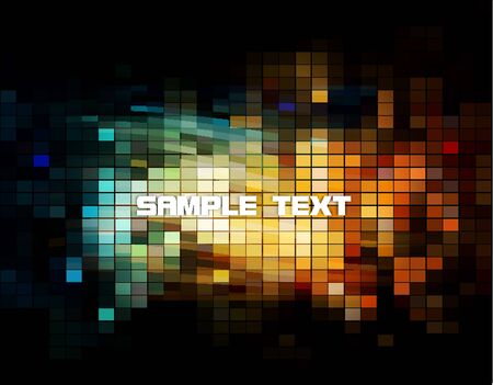 Mosaic Background with Sample Text のイラスト素材