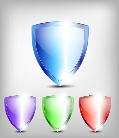 set of shieldsのイラスト素材