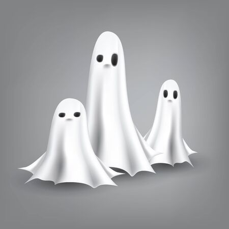  Ghosts Illustration のイラスト素材