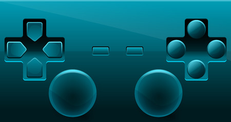 Realistic Blue Gamepad Controller Illustration