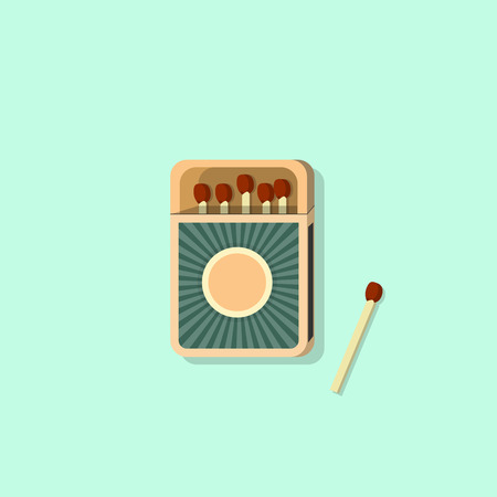 Matchbox Icon On Blue Backgroundのイラスト素材