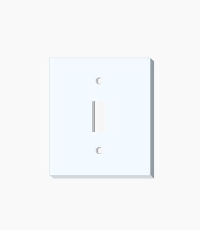 Blank Wall Plate - Switch on White Backgroundのイラスト素材