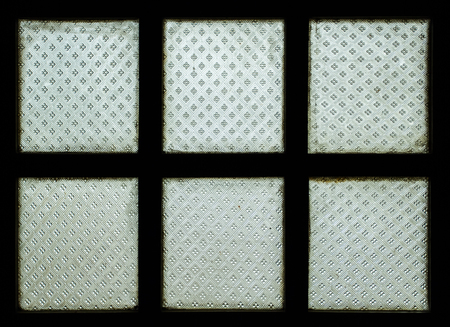 Old glass window in old house , Thailandの写真素材