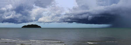 Dramatic cloud on Prechuab kirikhan, Thai gulf, Thailandの写真素材