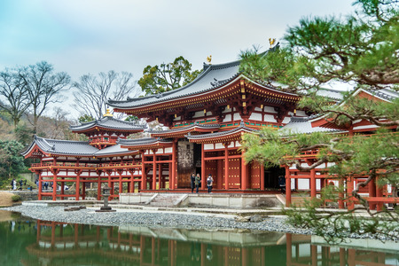 UJI, JAPAN-MAR 7,2015.Byodo-in is a Buddhist temple in the city of Uji in Kyoto Prefecture, Japanのeditorial素材