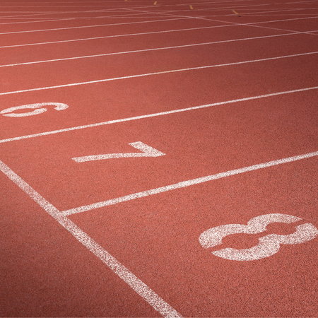 orange synthetic running track number 1 - 8