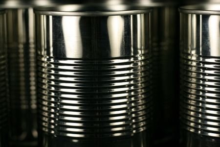 light and shadow of tin canの写真素材