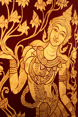 Thai traditional style restroom sign for femaleの写真素材