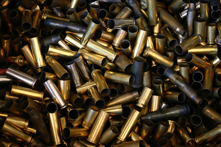 pile of bullet shellsの写真素材